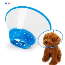 Pet Cone Recovery Dog Cone Adjustable Dog Collar Clear Padded Collar with Bre...