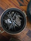 VINTAGE SANTERIA Ochosi/Oshosi ORISHA pot with TOOLS AND GOURD — photo 9