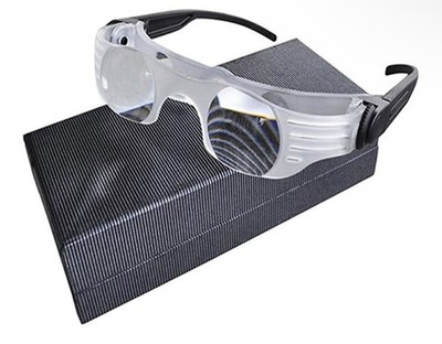 Low Vision Magnifier Glasses Far View Magnifier Telescope Watching TV