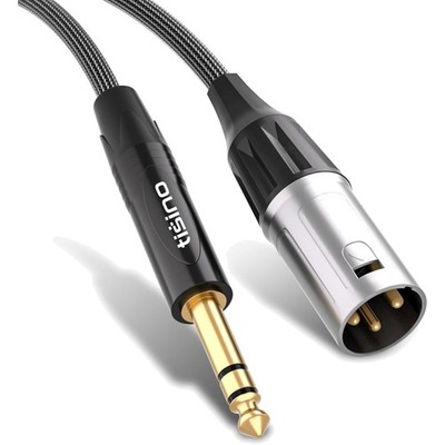 Kabel XLR Kabel 6,3mm TRS auf XLR 1m geflecht symmetrisch Mikrofonlautsprecher