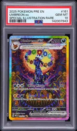 2025 POKEMON PRE EN-PRISMATIC EVOLUTIONS #161 UMBREON EX PSA 10