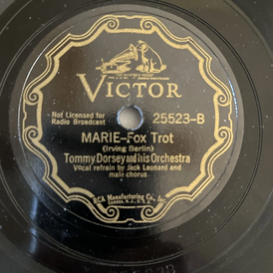 2-TOMMY DORSEY-Victor 25523/26445 78RPM 10” Shellac Record Deep Night/Starlit - Image 4 of 4
