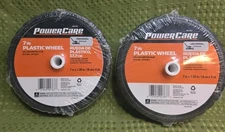 TWO Powercare 7 in. x 1.5 in. Universal Plastic Wheel for Lawn Mowers
