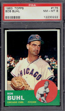 1963 Topps 175 Bob Buhl.  PSA 8 NMMT.  (TX0222).