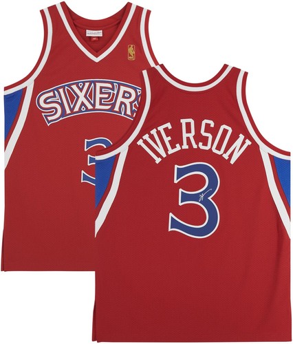 Allen Iverson Philadelphia 76ers Signed Red 1996-1997 Mitchell & Ness Jersey