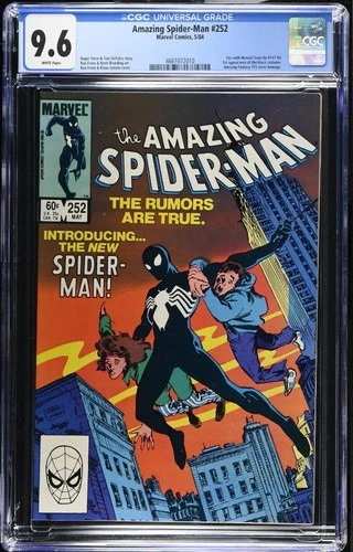 AMAZING SPIDER-MAN #252 CGC 9.6 WP 1st Black Costume Alien Symbiote