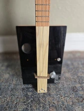 Cigar Box Guitar 3-String Metal Acoustic/ Electric Piezo Pickup