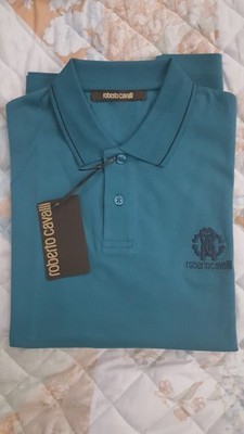 Roberto Cavalli-Blue Polo Size Small