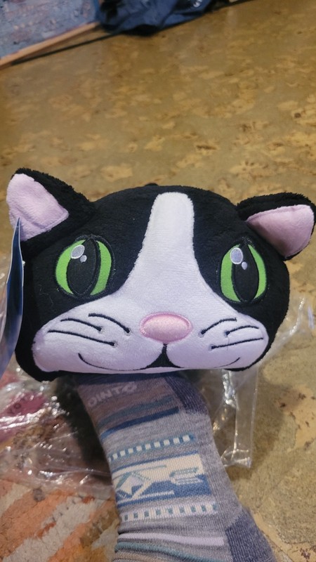 Comfy Critters Pillow Blanket Kids Travel Naptime Stuffed Animal Black Cat