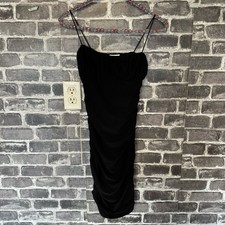 Princess Polly little black dress ruched mini SIZE 2