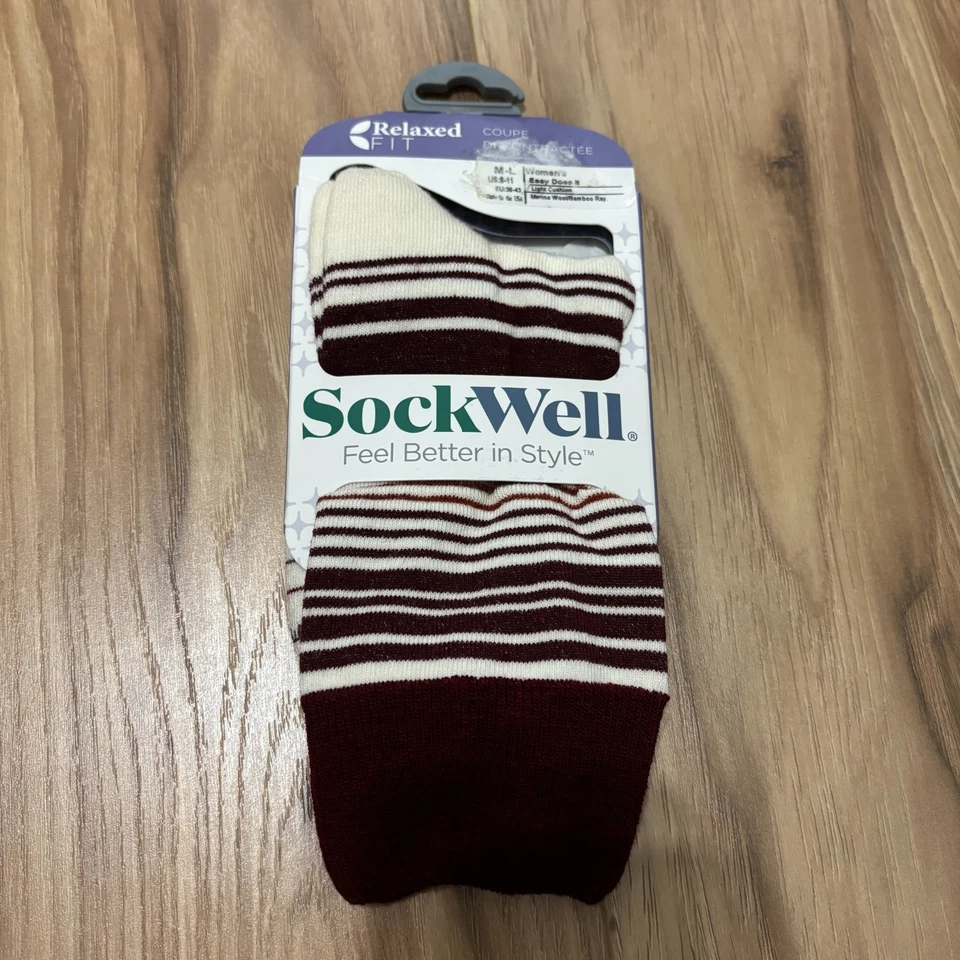 Носки женские Qty 2 Sockwell Easy Does It M-L(8-11) клюквенная полоса шерсть мериноса - Изображение 2 из 4