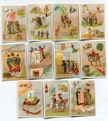 Glanzbilder Oblaten scraps  Lithos ABC Kinder  5,5 cm