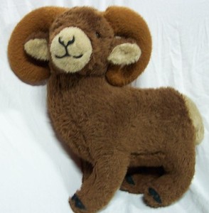VINTAGE Dakin PILLOWPETS LARGE BROWN BIGHORN SHEEP 18