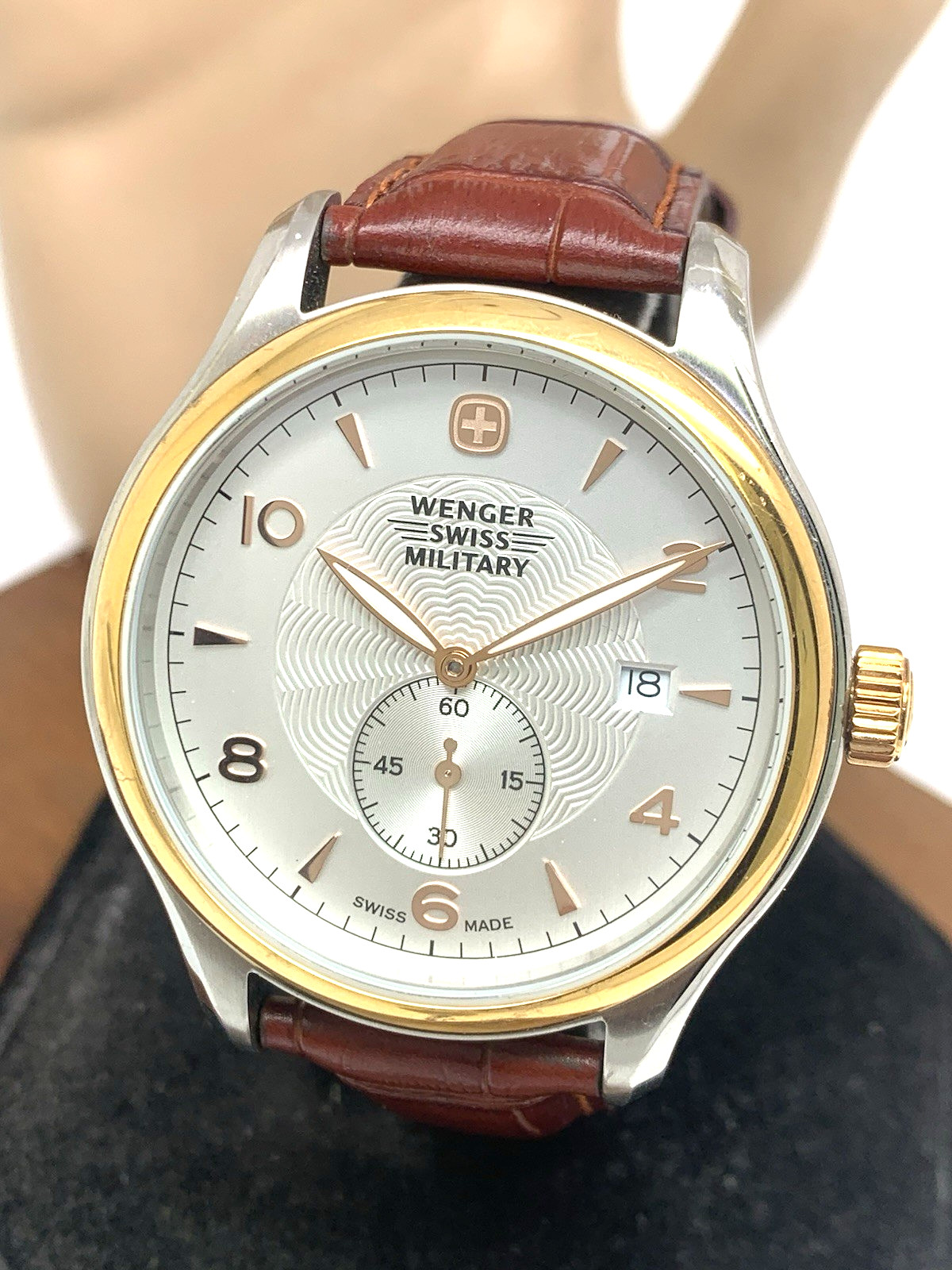 Brown Wenger 79313c Wenger Men's Watch Swiss Military Quartz