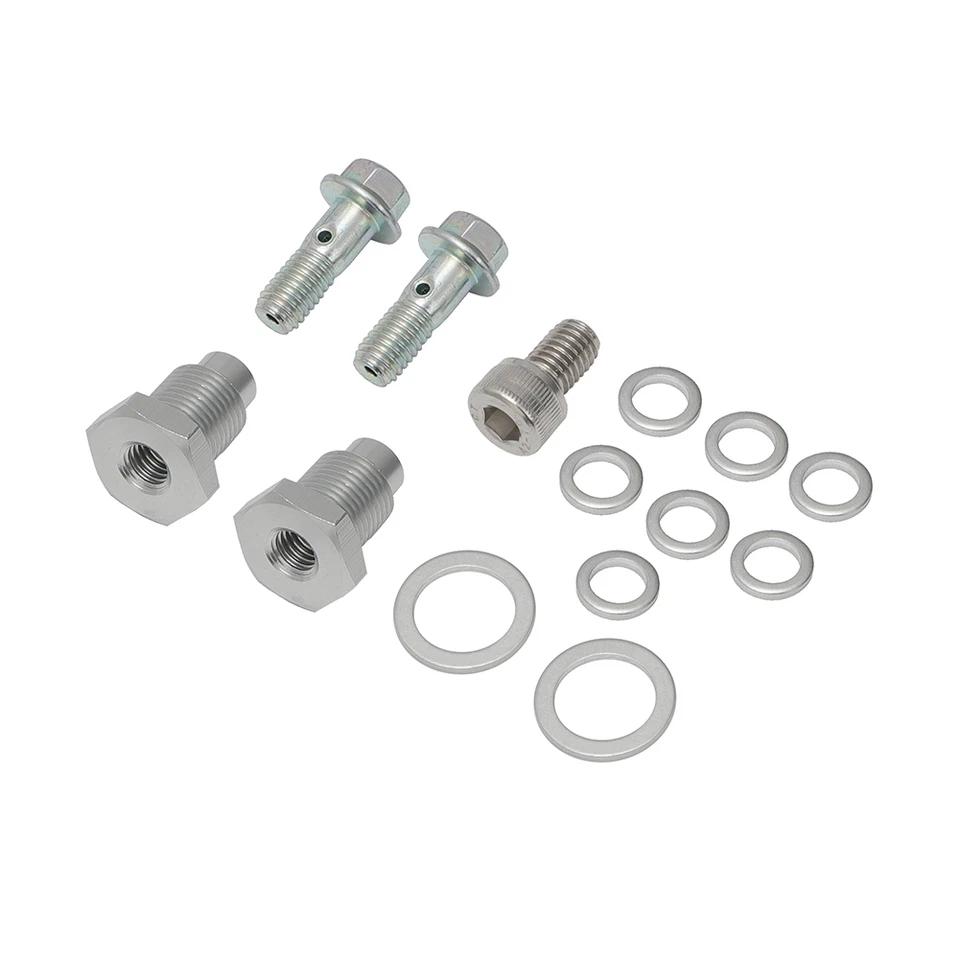 Kit de línea de aceite de alimentación doble acero plateado 583-13161-01-00 para Yamaha SR500 TT500 XT500 Foto 3 de 4