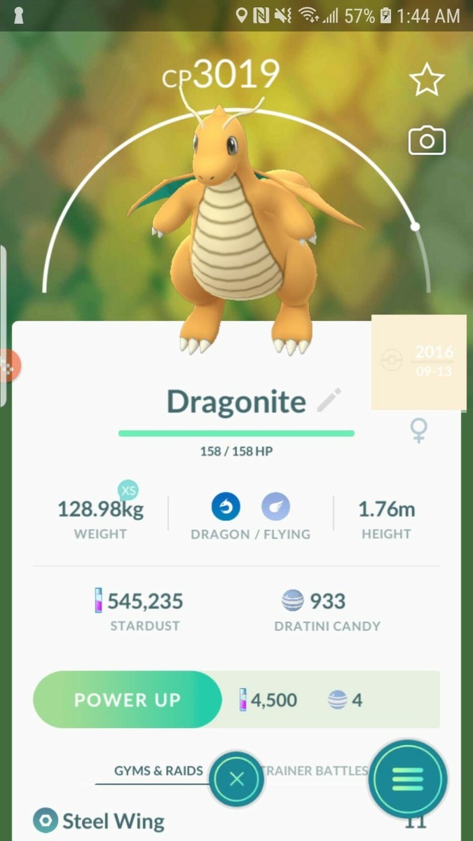 Pokemon Trade GO - Dragonite 3200+CP for Lucky trade (Guaranteed) | eBay