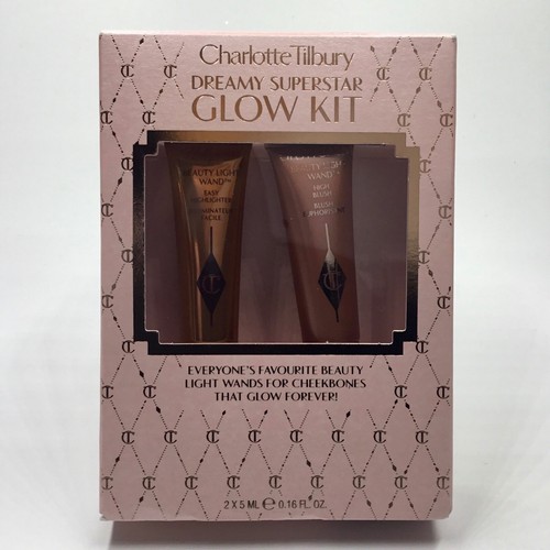 Charlotte Tilbury Superstar Glow Kit Highlighter Blush Wand SPOTLIGHT & PINKGASM