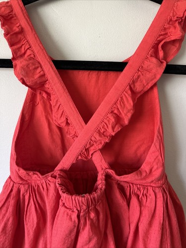Boden Girl's Embroidered Pinafore Cotton Summer Dress size 6-7Y - Picture 6 of 8