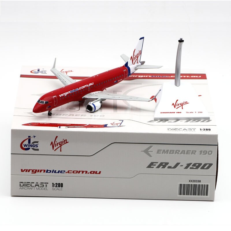 E190 ヴァージン・ブルー航空 VH-ZPI JC WINGS 1/200 1:200 JC Wing Diecast Aircraft Model Virgin Blue Airlines