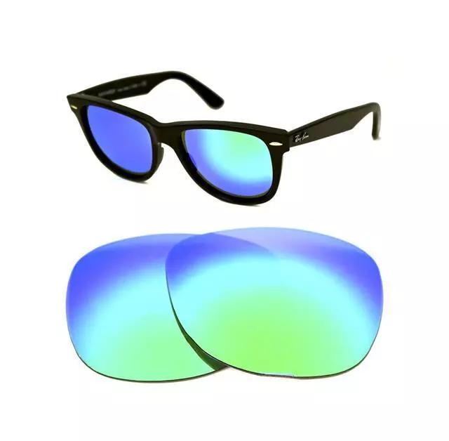 NEW POLARIZED CUSTOM GREEN LENS FIT RAY BAN WAYFARER 2140 54mm