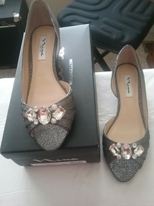 nina silver evening shoes