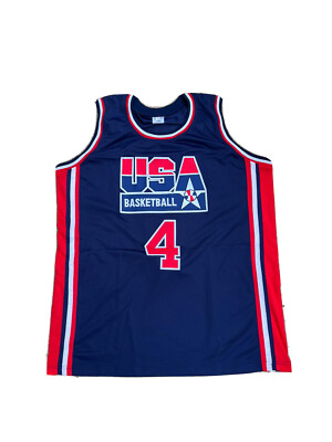 Christian Laettner Signed USA Dream Team (1992 Olympics) Blue