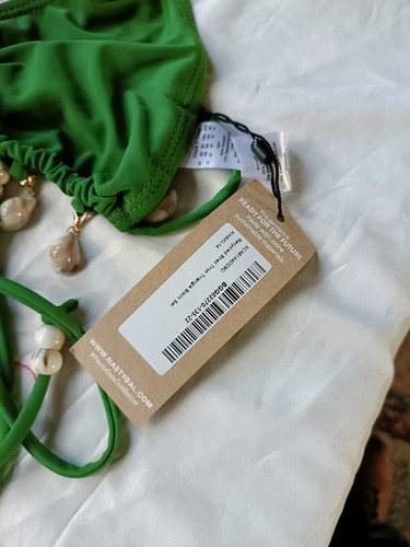 Nasty Gal Recycled Shell Trim Triangle Bikini Set Size 14 new - Picture 4 of 4