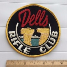 Wisconsin Dells Rifle Club Sportsmen Gun 6" Round Embroidered Back Jacket Patch