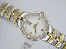 ESQ MOVDA SWISS E5438 w 0.36 TCW DIAMOND BEZEL LADIES 2-TONE LADIES QUARTZ WATCH