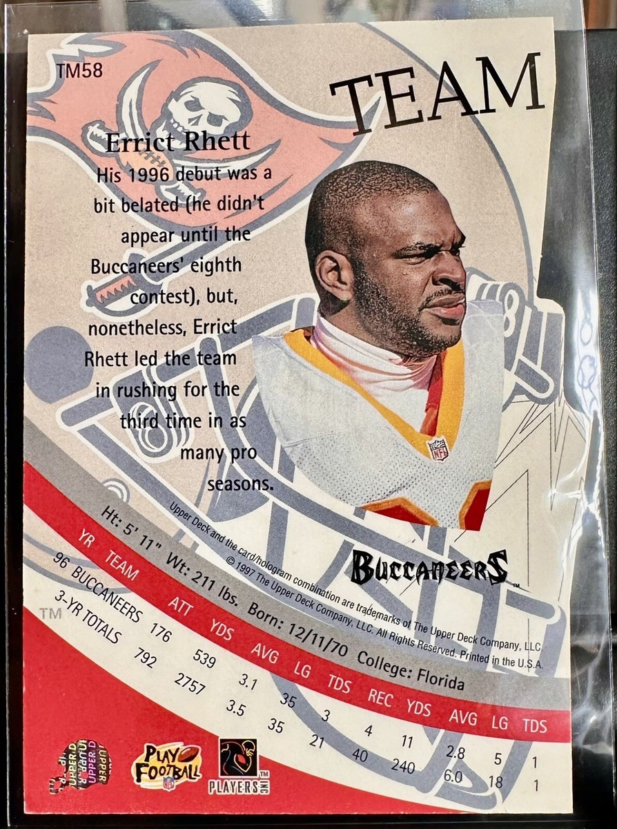 1997 Upper Deck - Team Mates #TM58 Errict Rhett | eBay