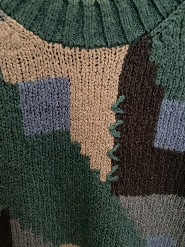 Vintage Herrenpullover nach Farben in Italien - mehrfach blau - groß - gebraucht - Bild 3 von 5
