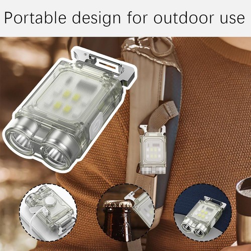 Torche Lampe de Poche,2000 Lumens LED USB Rechargeable Puissante Lampe COB Portable Zoomable Torche pour(Pile Rechargeable incluse&Magnétique au Bas) | Leroy Merlin