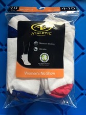 Athletic Works Socks No Show Women's 10 Pair Size 4-10