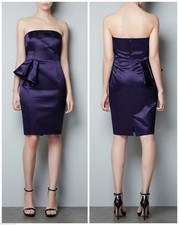 NWT ZARA DRESS WITH SIDE FRILL SIZE LARGE SOLD OUT
