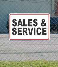 SALES  SERVICE Metal Sign for Street Road Highway Parking Lot 12"x18"