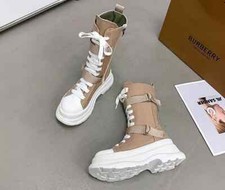 Baskets Femme Blanc Beige Talon 7 CM Plateforme Confortables 76653