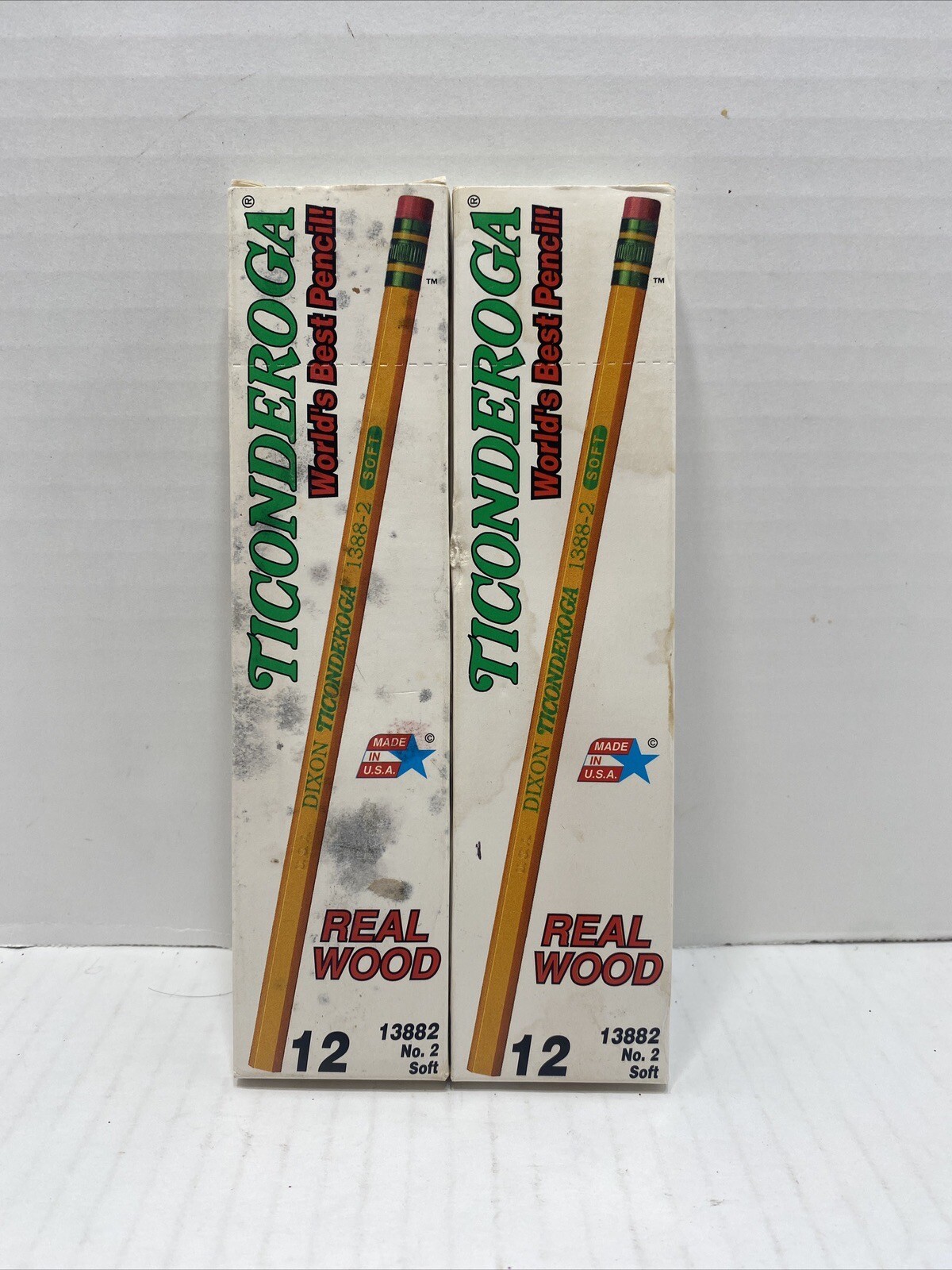 Vintage Dixon Ticonderoga No. 2 Soft Pencils 24 Count Made in USA-image