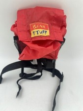 Build A Bear Workshop Backpack Red Bag "Bear Stuff" Accessory Hiking Camping