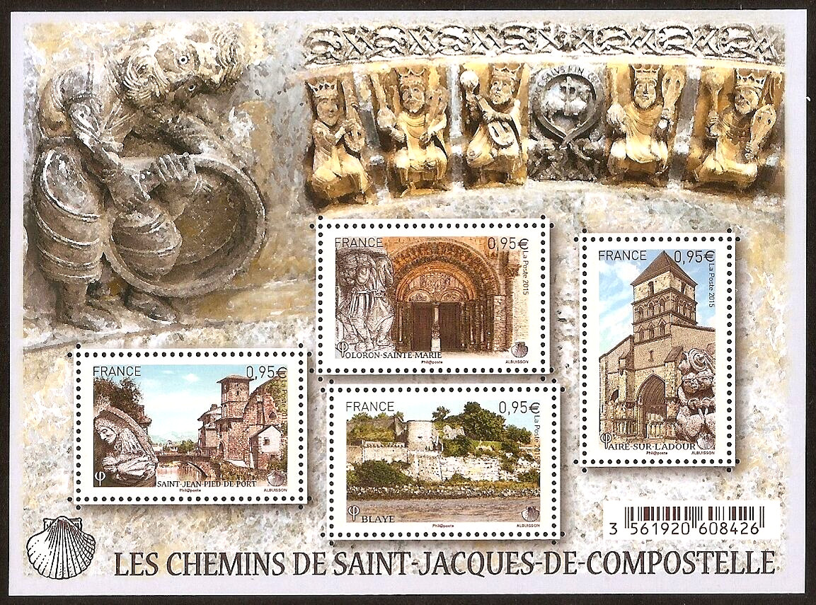 2015 Bloc Feuillet n° F 4949 St Jacques de Compostelle NEUF**LUXE