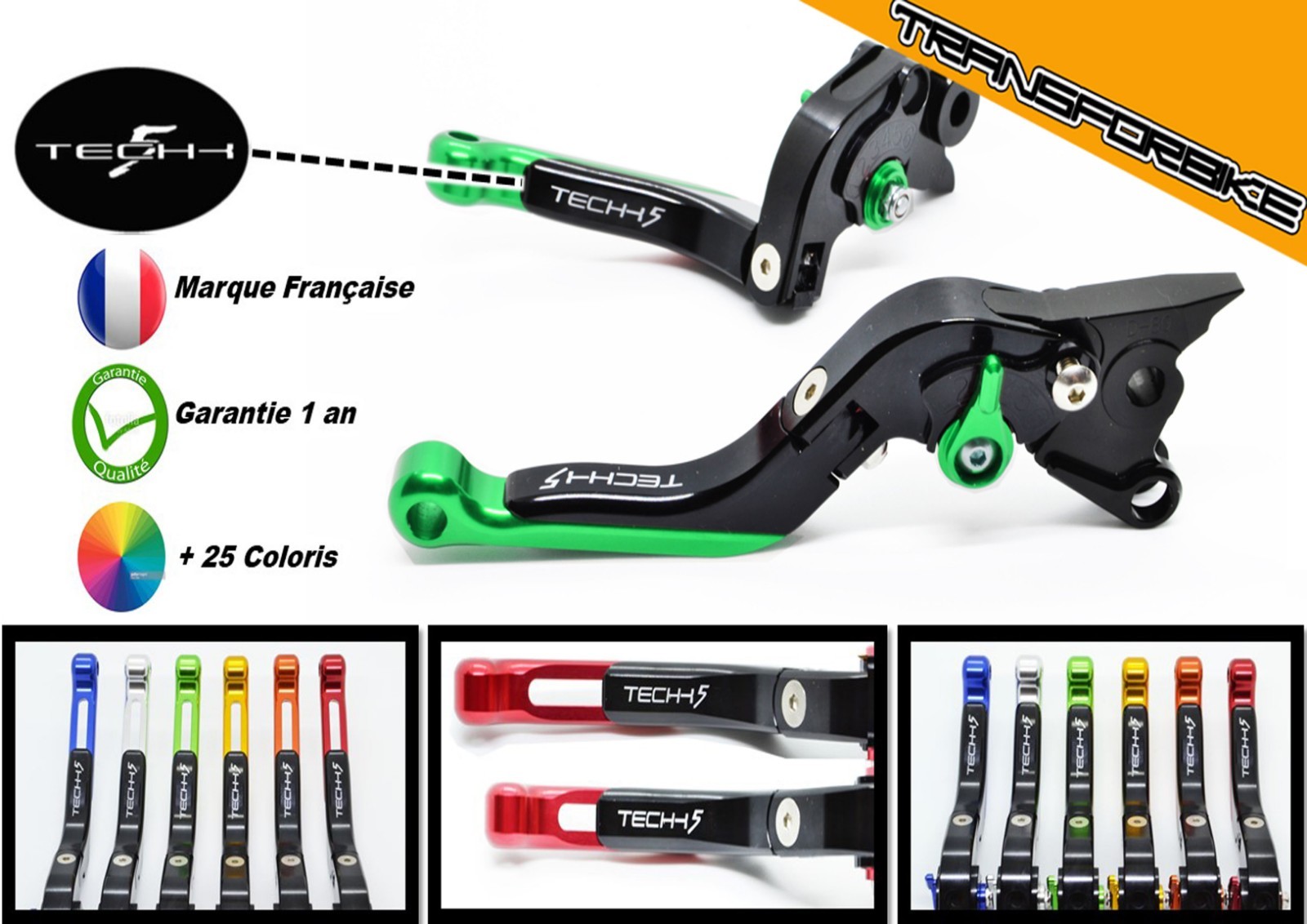 Leviers racing TechK5 BMW avec commande réglable 6 positions