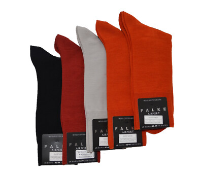 Falke B Ware 5 Paar Airport Herren Socken Größe 43 - 44 Strümpfe Wolle Set B196