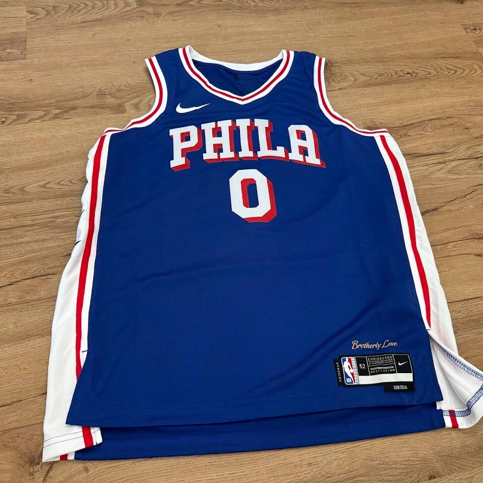 New Nike NBA Philadelphia 76ers Tyrese Maxey #0 Jersey Icon