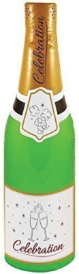 AUFBLASBARE SEKTFLASCHE 73cm Blow Up Feier Bubbly Geburtstag Junggesellinnenabschied