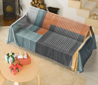 3D Buntes Plaid C155 Sofabezug Hochelastisch Lounge Schonbezug Schonbezug Couch