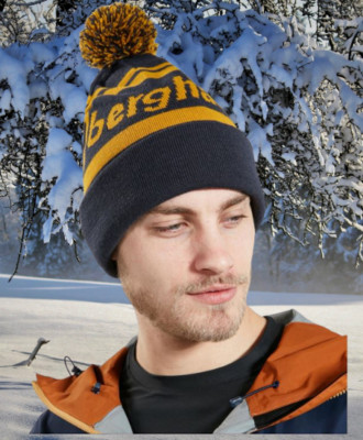 Berghaus Herren Beanie Mütze Bommel Bommel Berg Warm Fit Mütze Dusk Blue Pfeilspitze