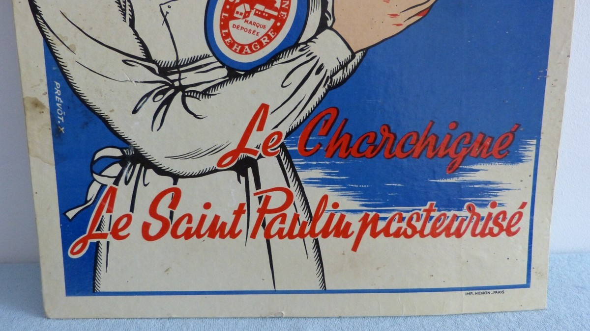 Ancienne Enseigne Publicitaire PURINA En Carton - Années 60 - Original Vintage 14x11