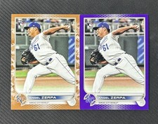 Angel Zerpa RCs 2022 Topps Series 2 #559 Memorial Day Camo & Purple Parallel