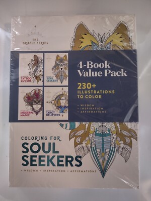 Adult Coloring The Oracle Series 4 Book Value Pack New In Wrapping 230+ Tattoo..