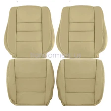 For 2012 Honda Accord Driver & Passenger Bottom Top Leather Seat Cover Tan