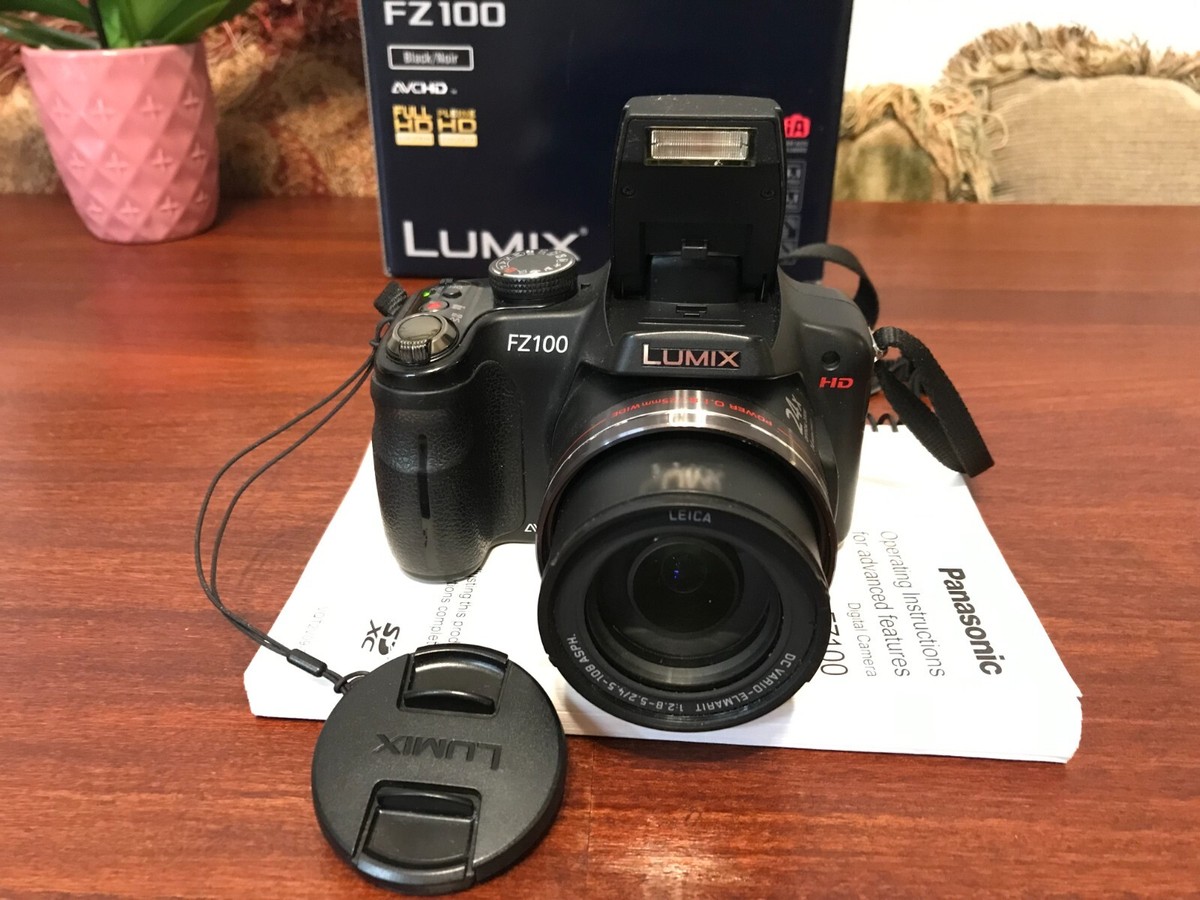 Panasonic Lumix FZ100 Digital Camera Original box and accessories